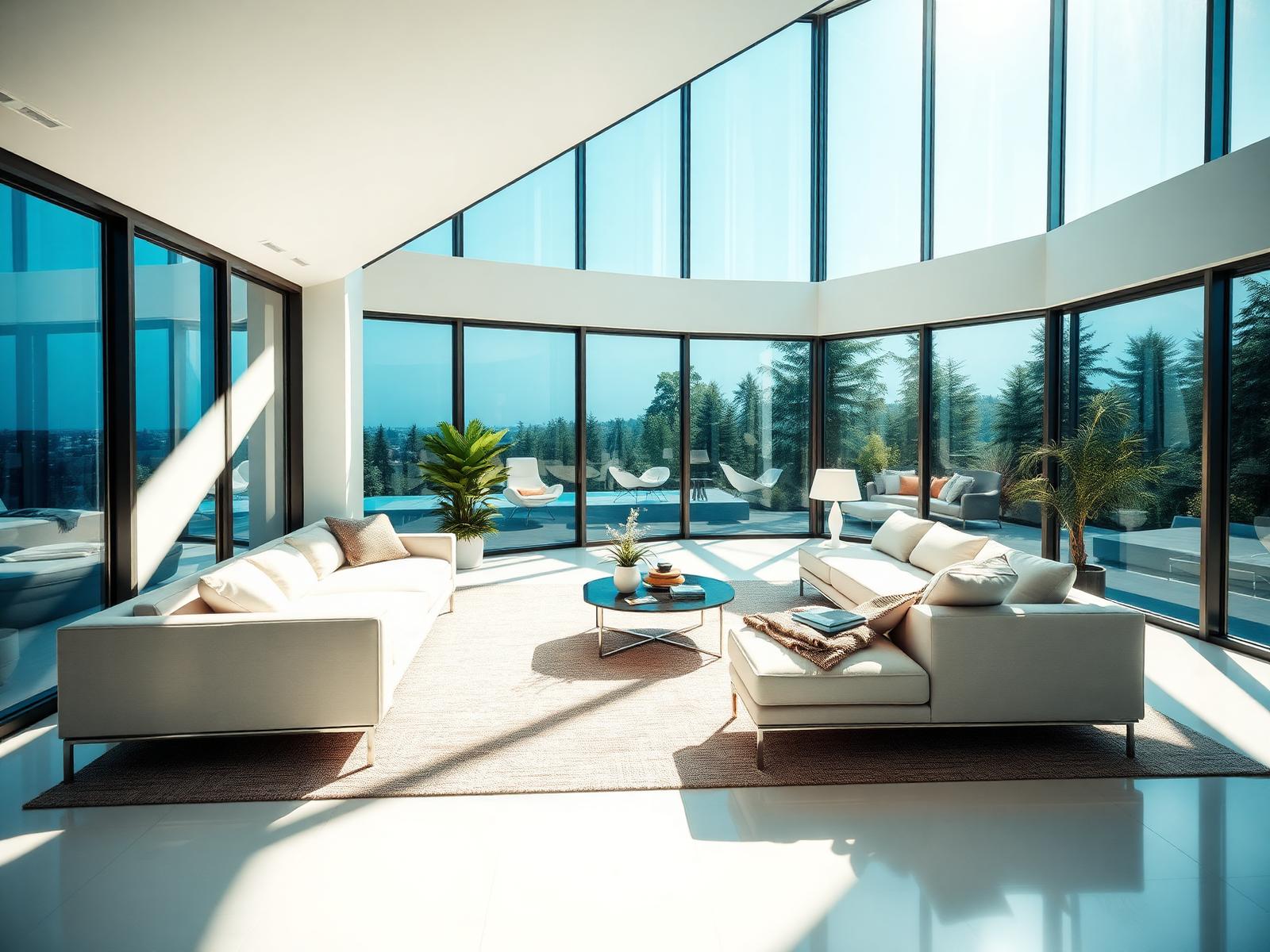 Spotless modern luxury living room